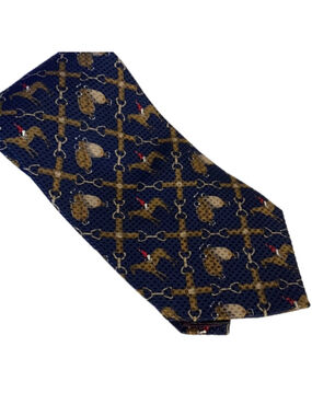 Rossetti equestrian pattern silk neck tie